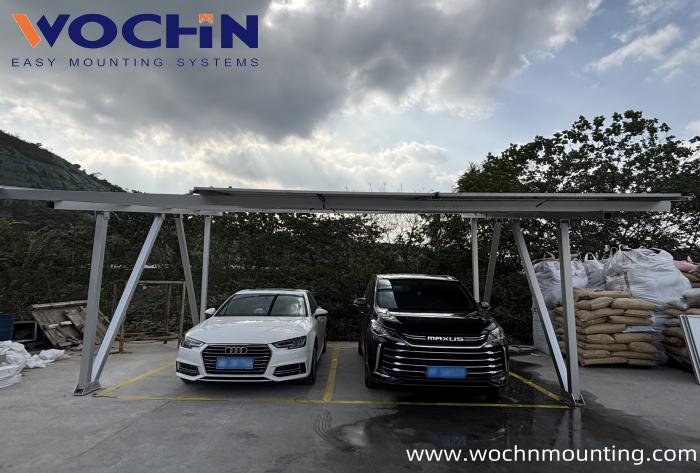 WOCHN Waterproof Carport Installation Test Completed!